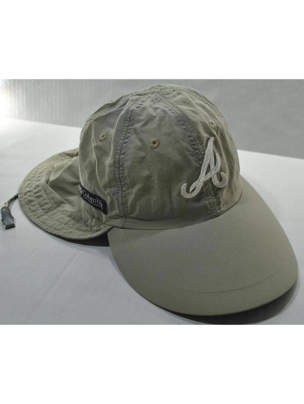 Atlanta Braves Columbia Sportswear Fishing Sun Beach Shade Hat Cap Tan One Size